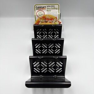 Cuisinart Non-Stick Taco Grilling Rack CTR-140 Black Metal 4 Taco Holder NEW